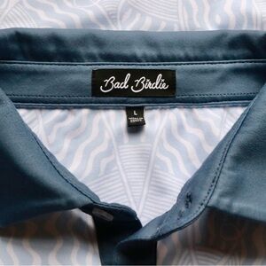 Bad Birdie - Men's Golf Polo Shirt - Size L- Peru Nights - Blue Short Sleeve